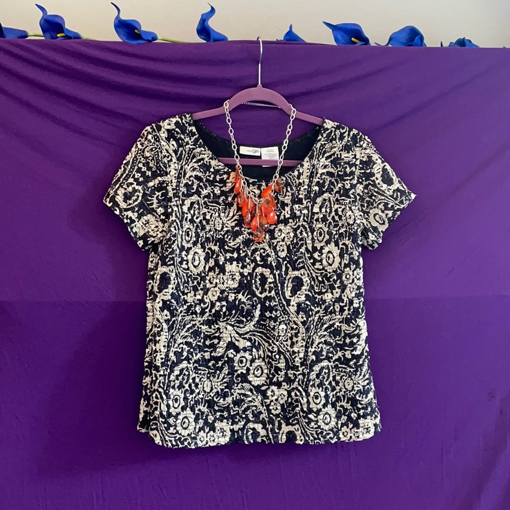 Blue Floral Blouse